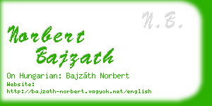 norbert bajzath business card